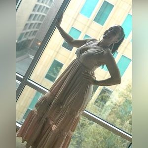 Long flowy Maxi dress w/ lace.